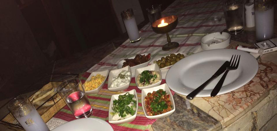 You can choose from a selection of meze