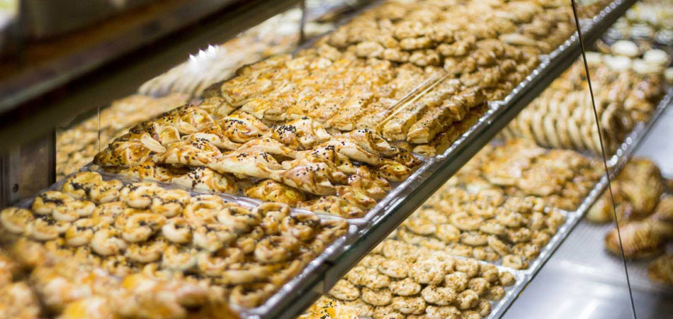 Wide range of pastries