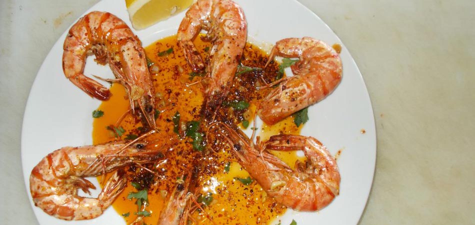 Prawns in butter sauce
